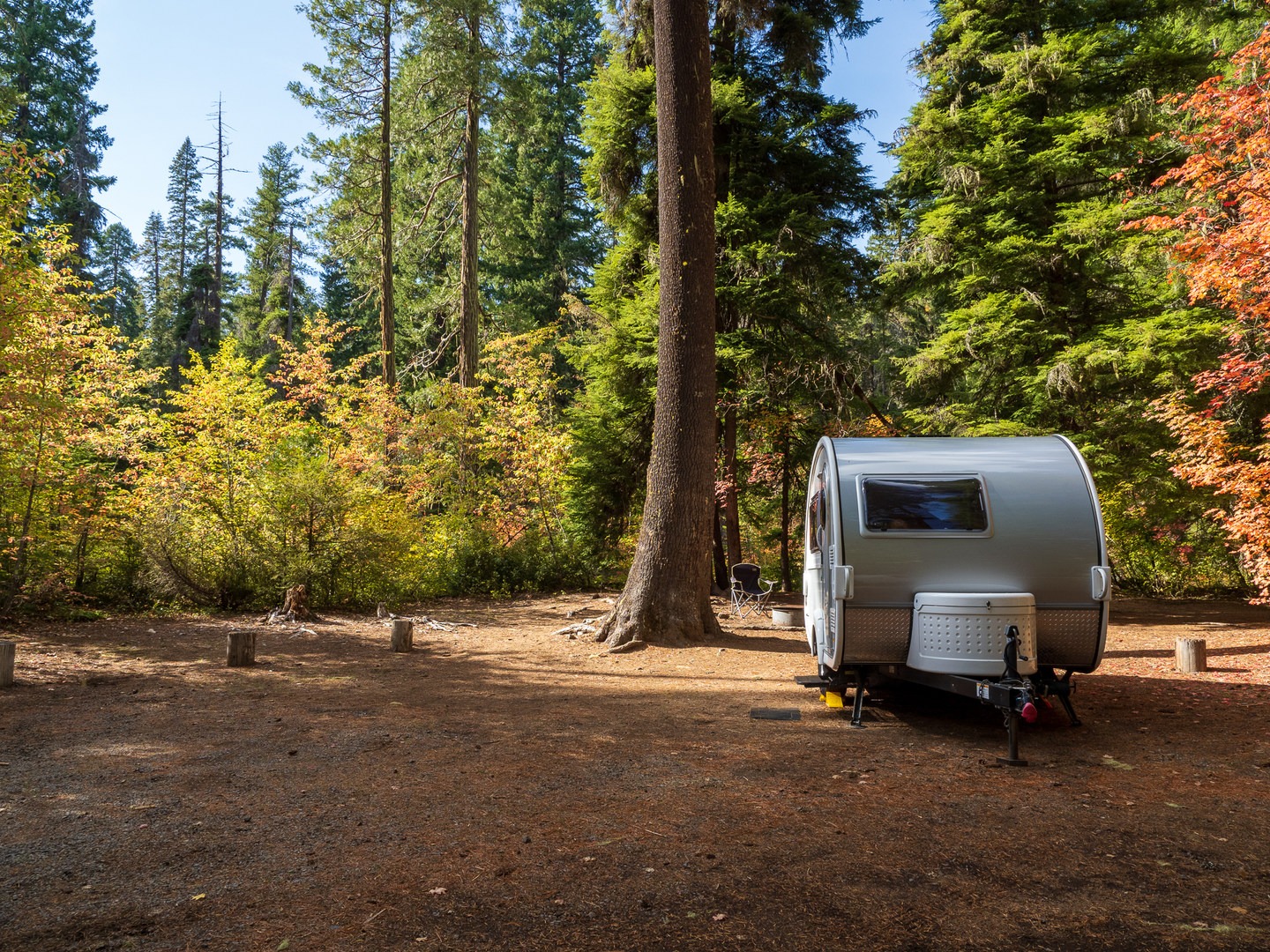 A typical campsite at Natural Bridge Campground.
