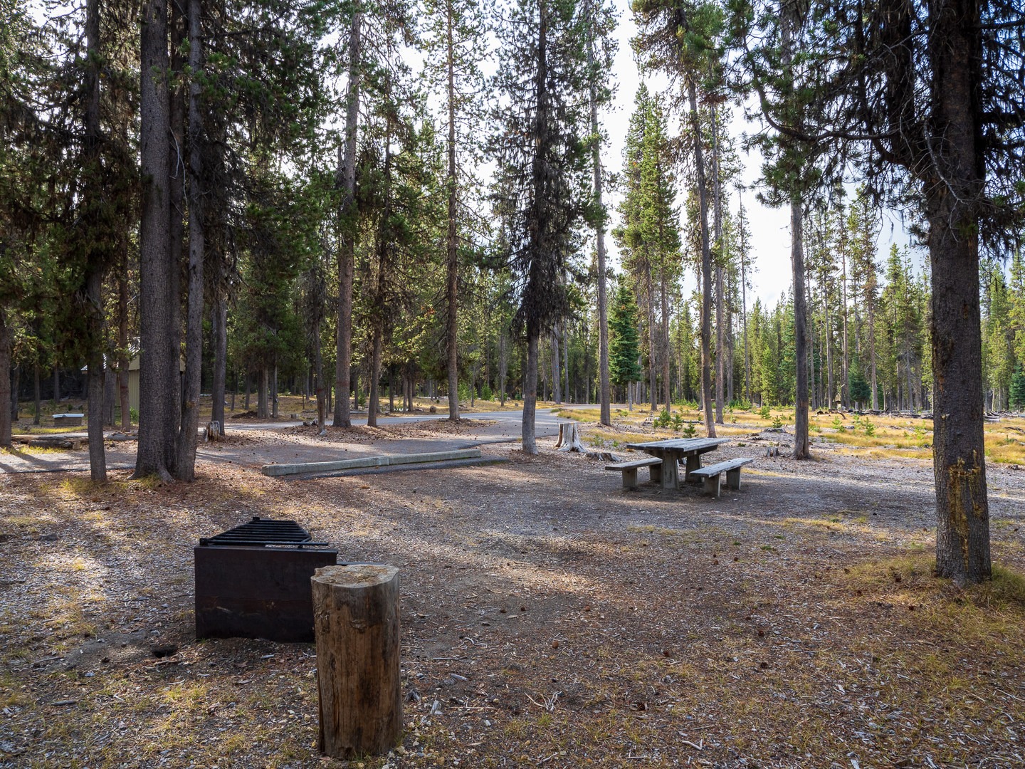 A typical campsite at Broken Arrow Campground.