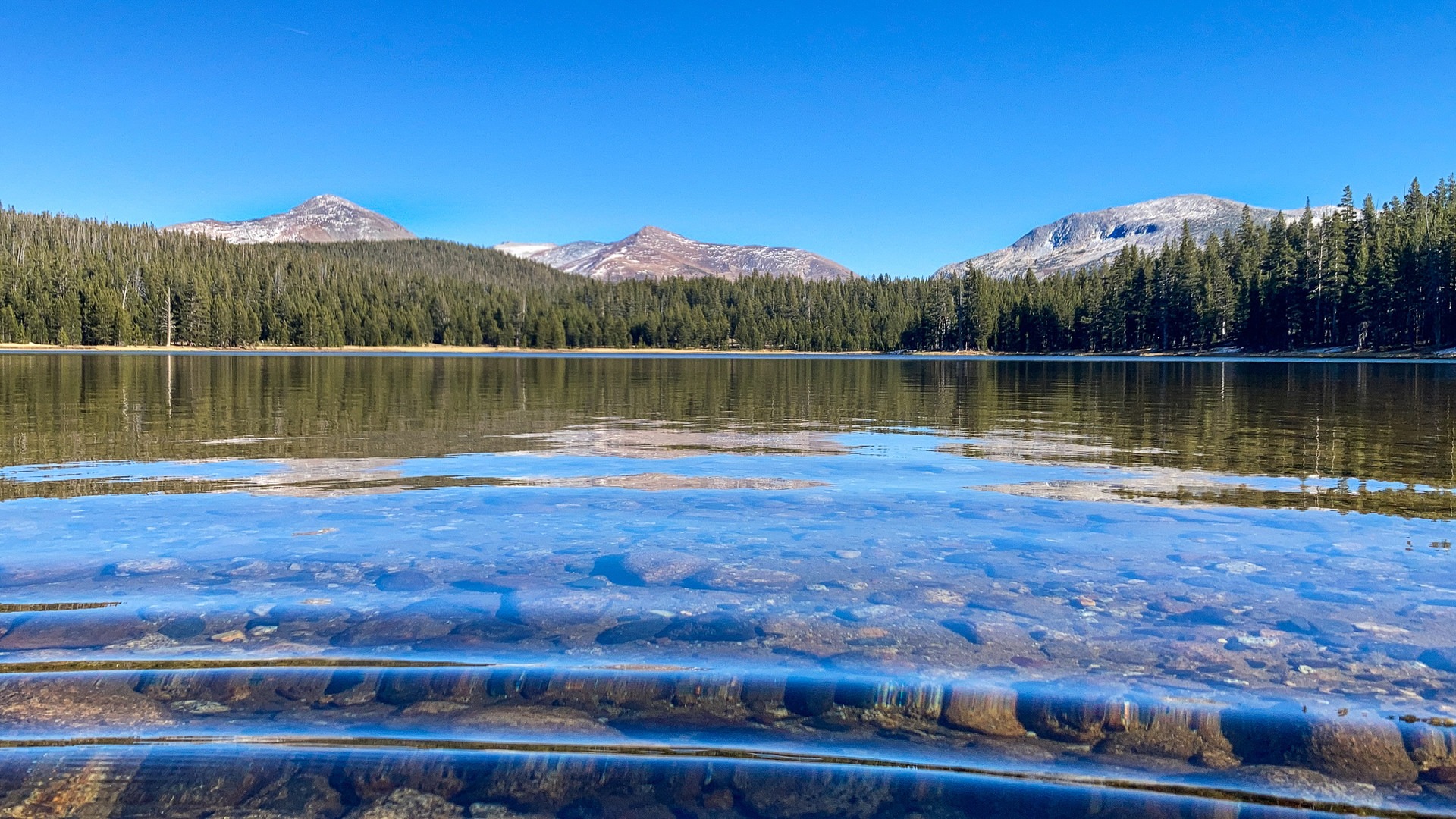 Dog Lake from the peninsula.