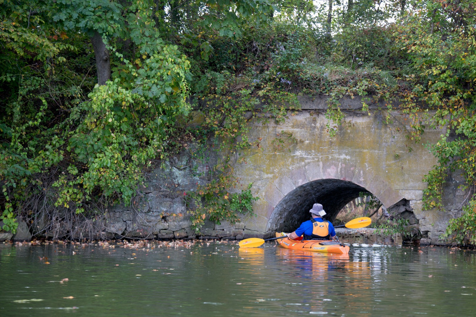 Kayakers may be able to paddle under the arch.
