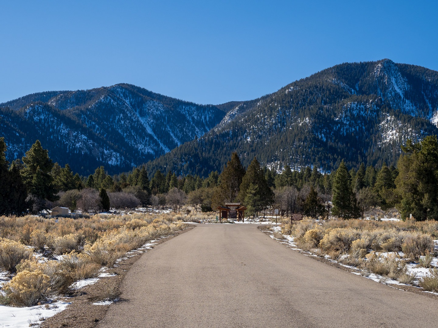 Equestrian Campground entrance road.