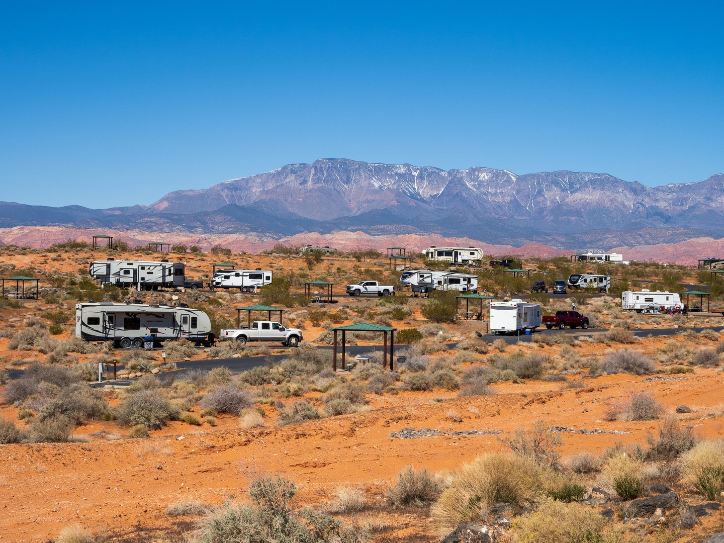 An overview of Westside Campground.