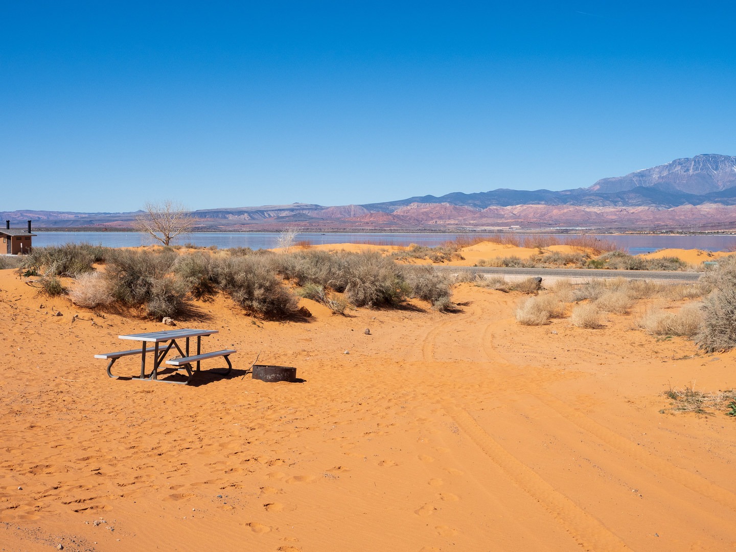 A typical campsite at Sand Pit Campground.