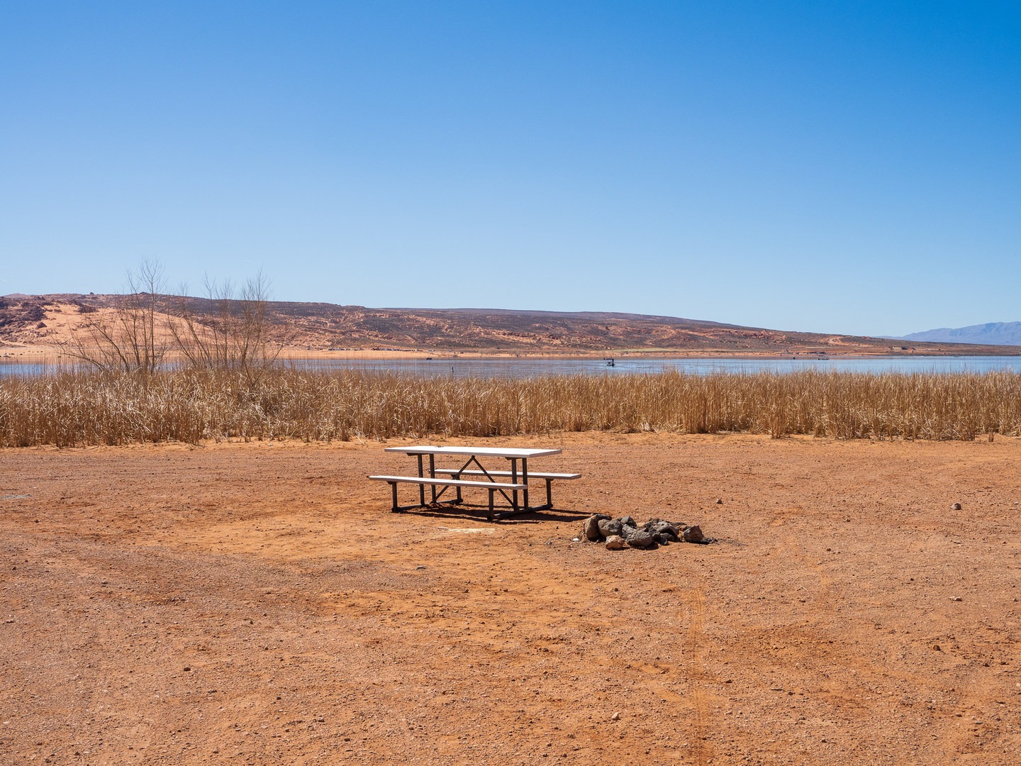A campsite at the primitive camping area.