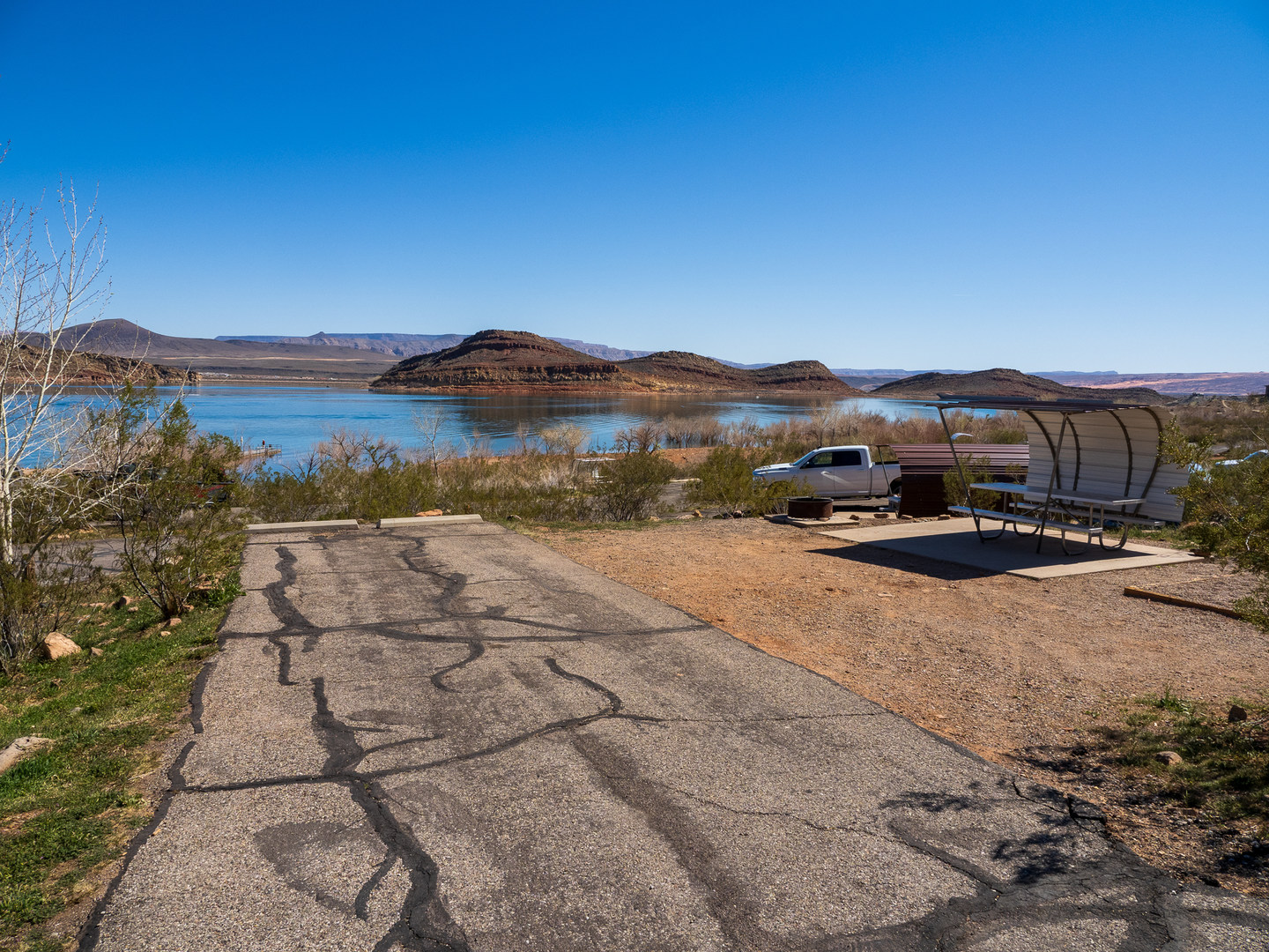 A typical campsite at Quail Creek Campground.
