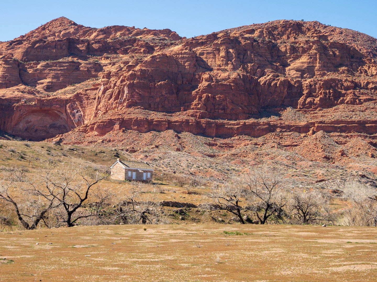 The Orson Adams House as seen from a distance.