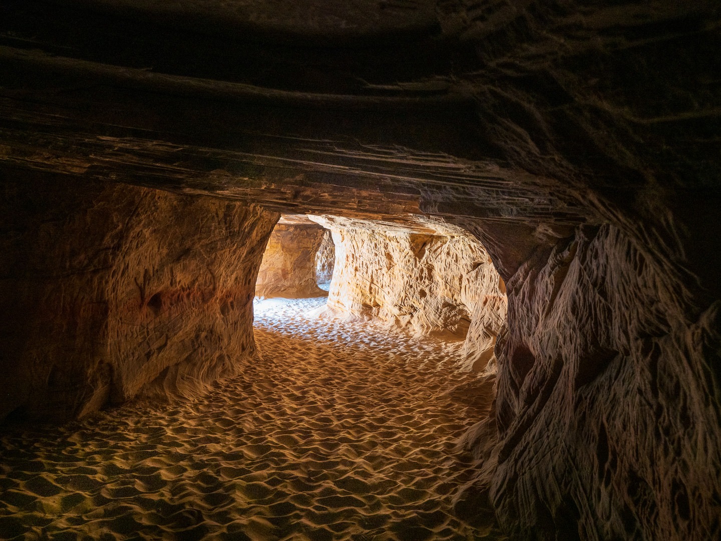 Inside the Sand Caves.