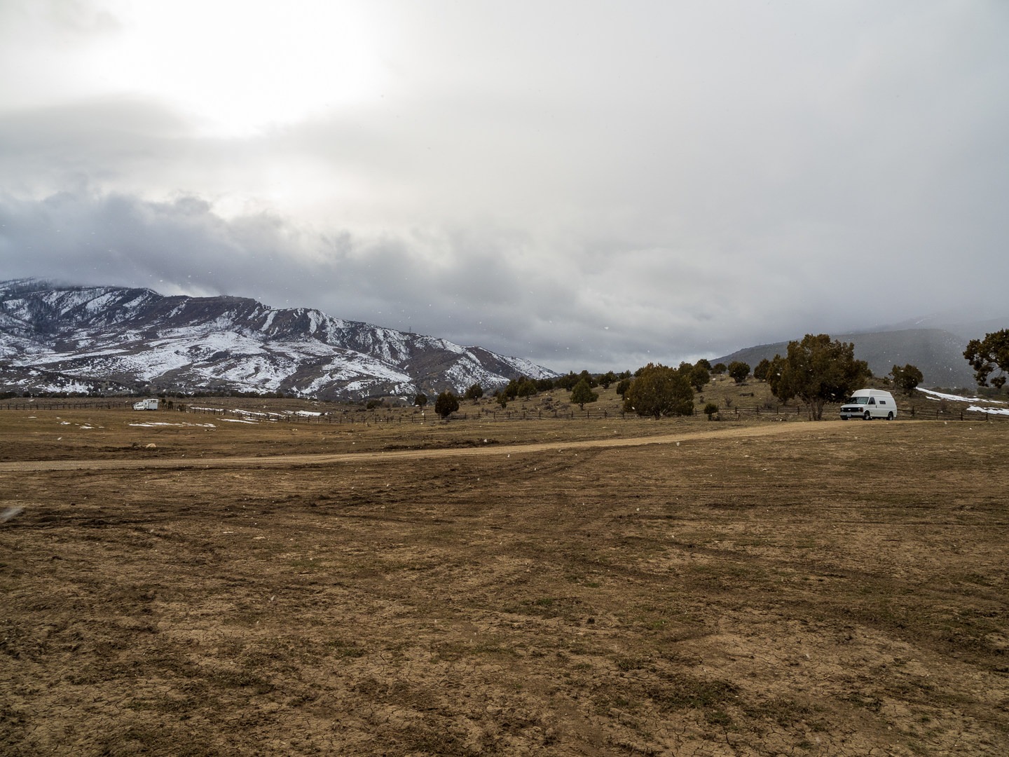 The camping area is nothing more than a large field, but offers stellar views.