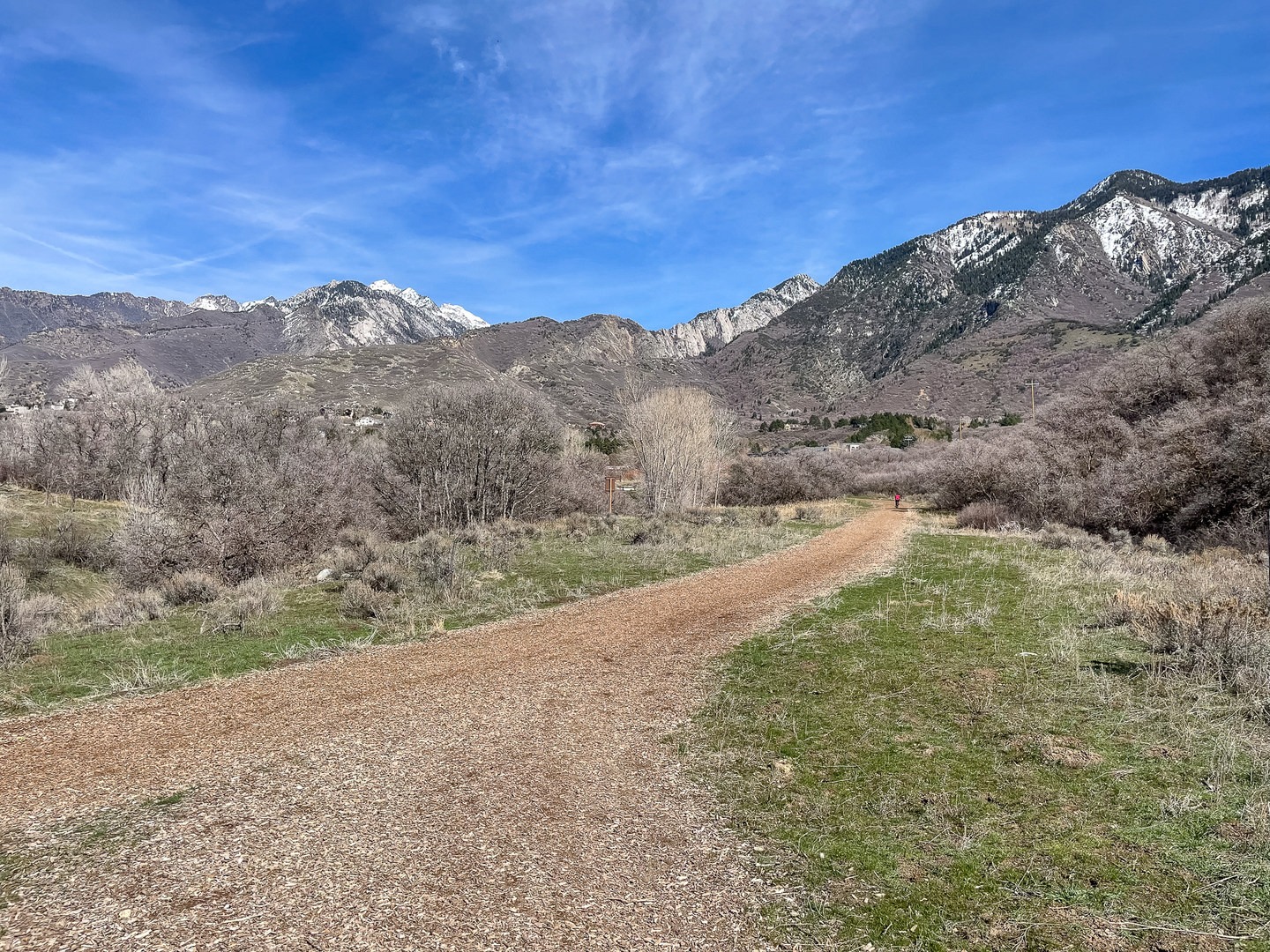The Wasatch Mountains provide a great backdrop in Dimple Dell Park.