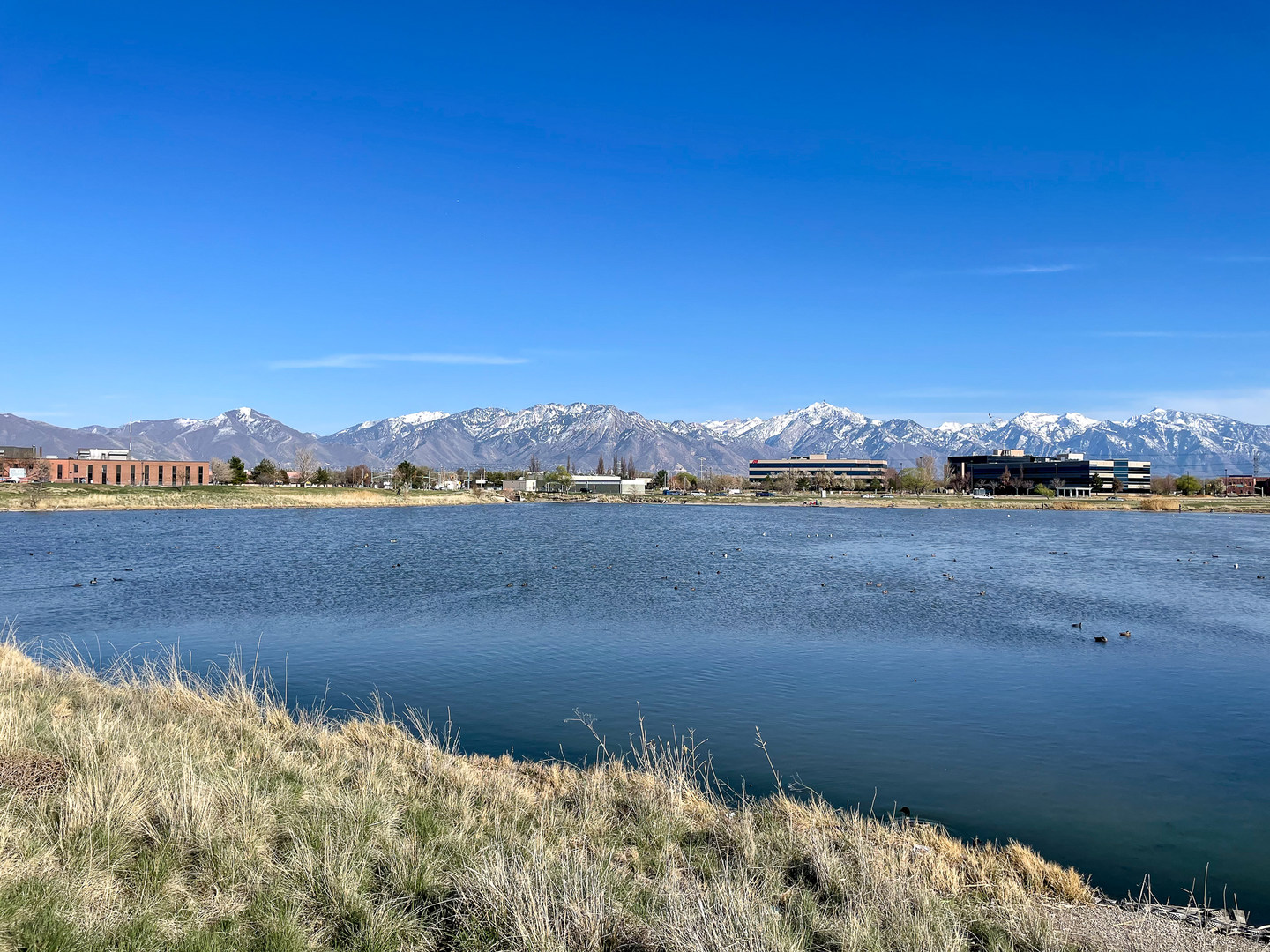 Great views of Decker Lake and the Wasatch Mountains.