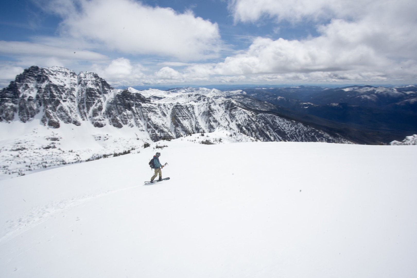Grey Wolf and its west couloir in the background.
