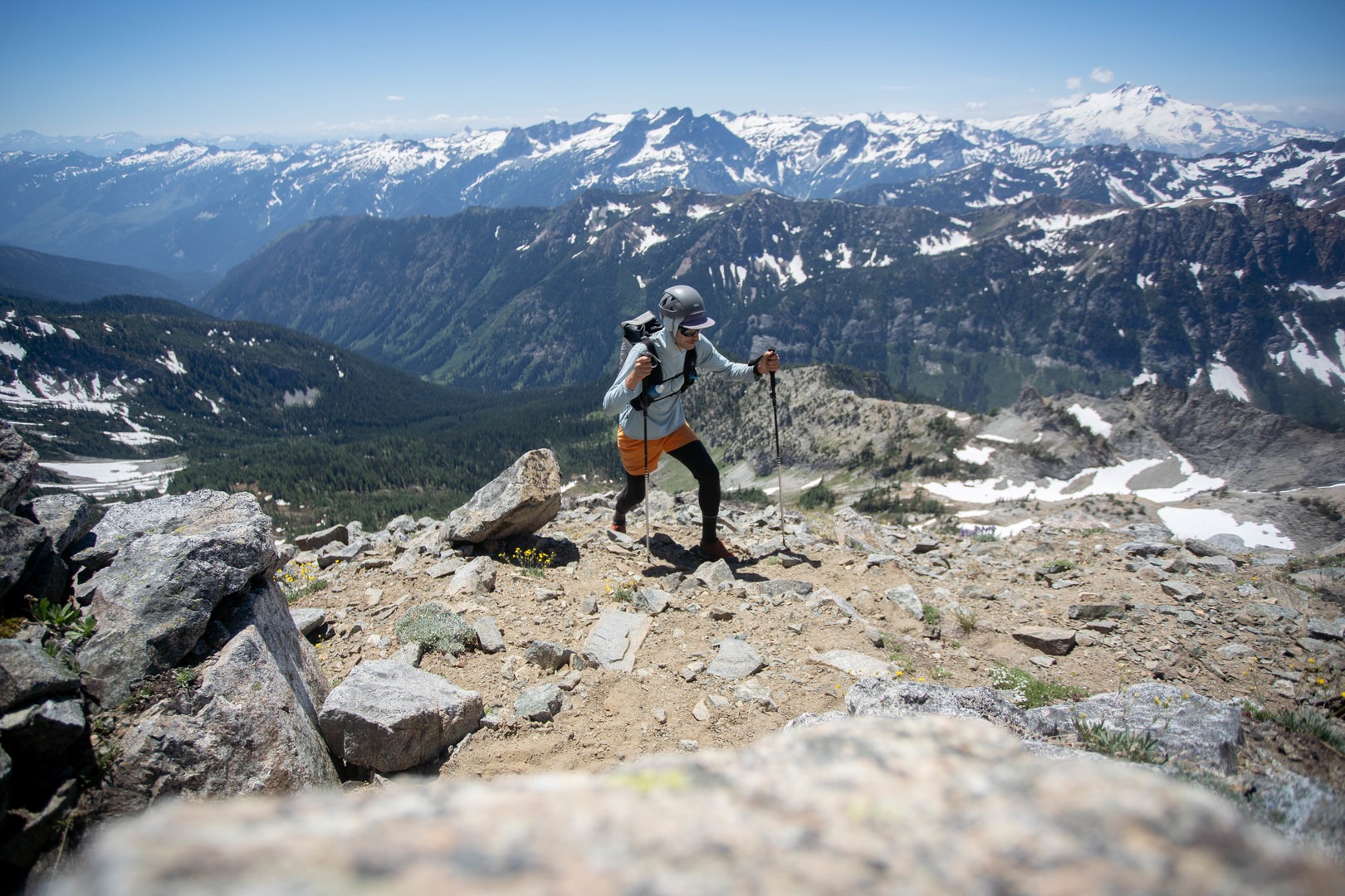 Glacier Peak looms on the horizon.