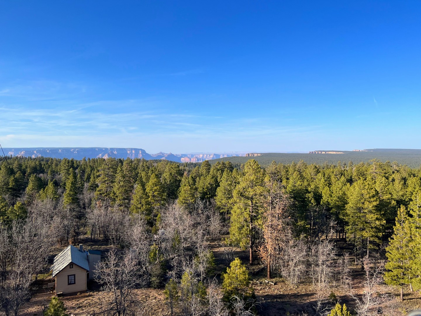 View of the Grand Canyon from the tower.