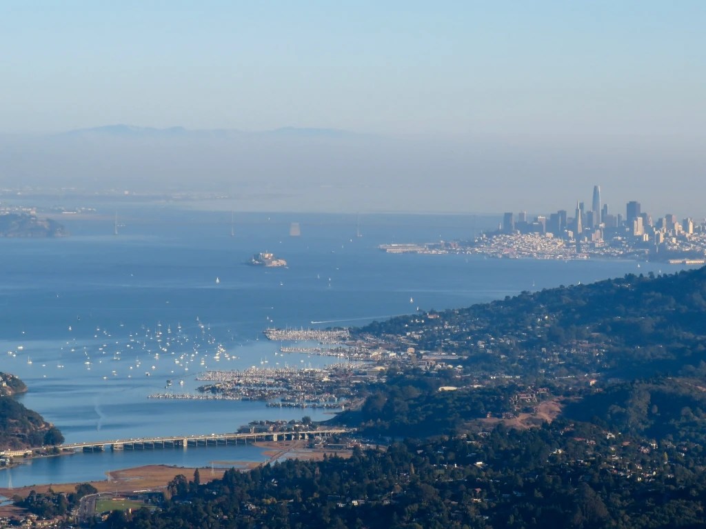 The Bay and the city from Mt Tamalpais.