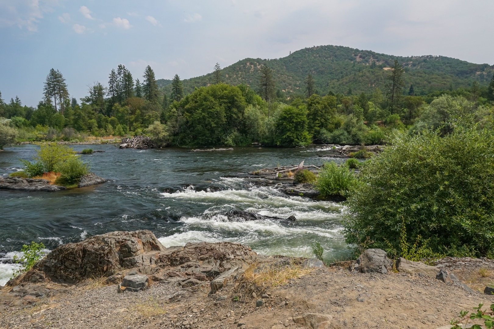 The rapids are popular for white water kayakers.