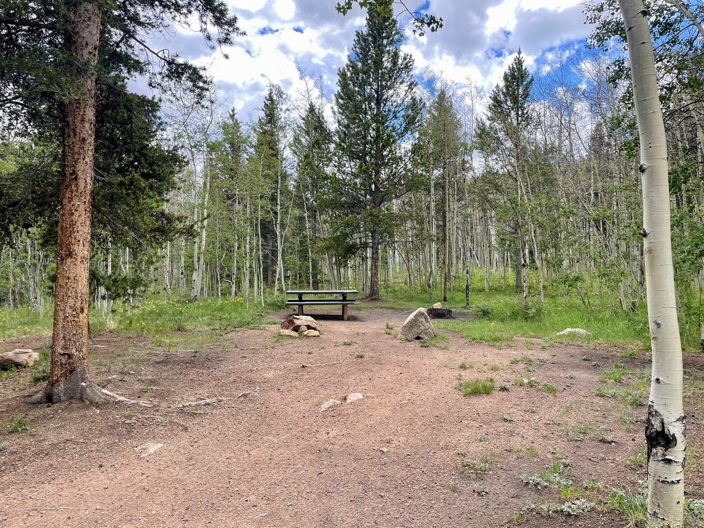 A typical campsite at Kenosha Pass.