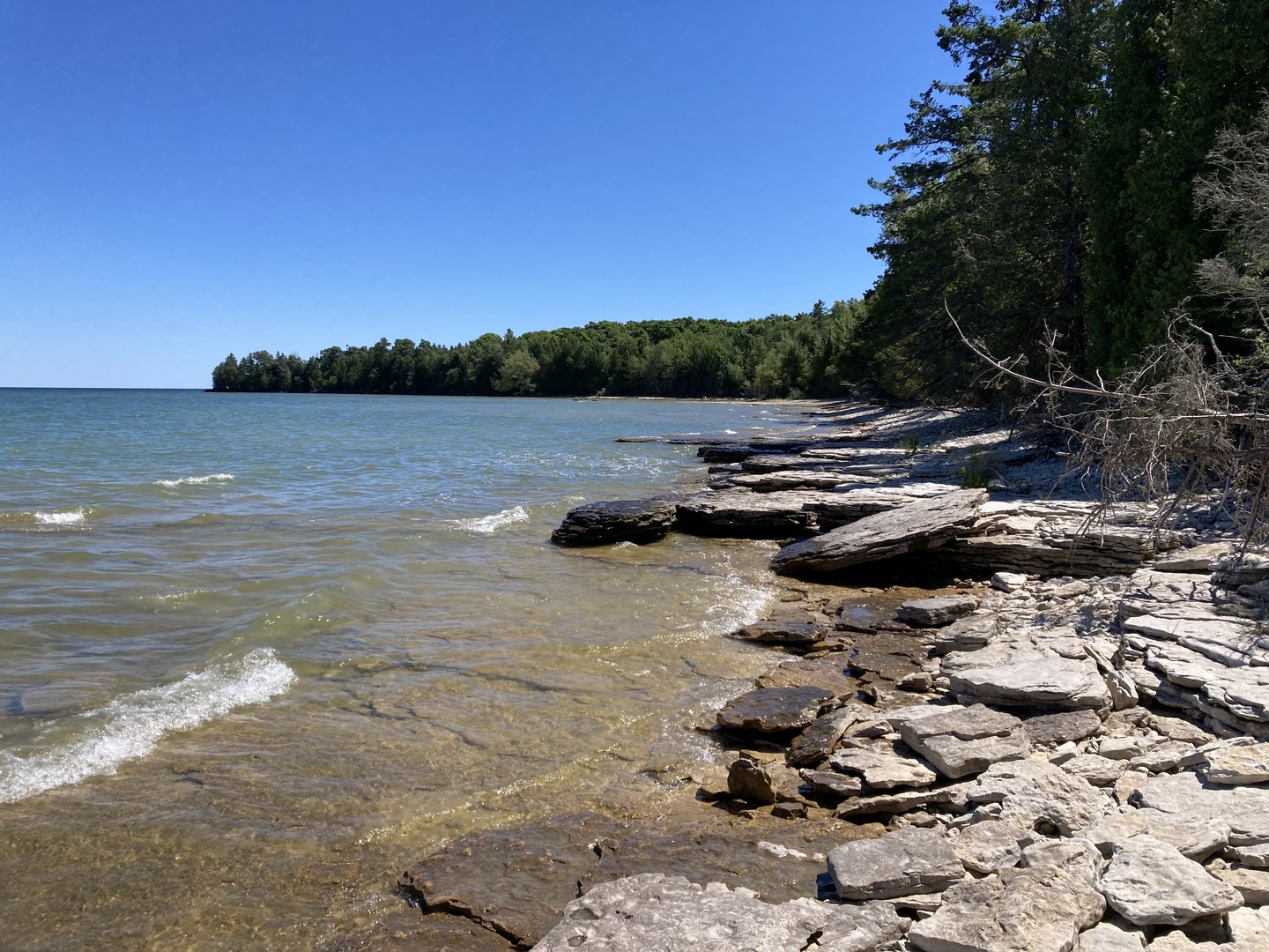 Lake Michigan shoreline.