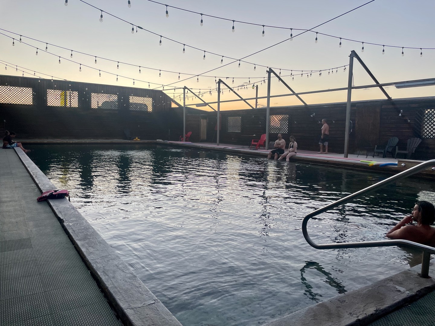 The hot spring pool.