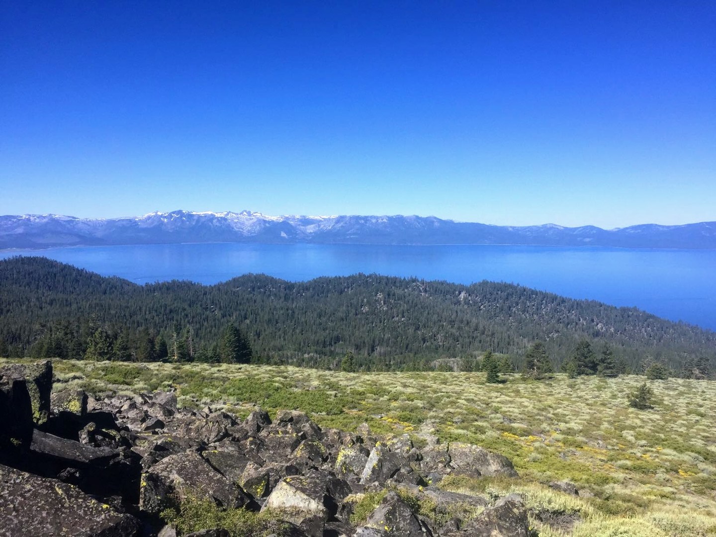 View of Lake Tahoe from Tahoe Rim Trail.