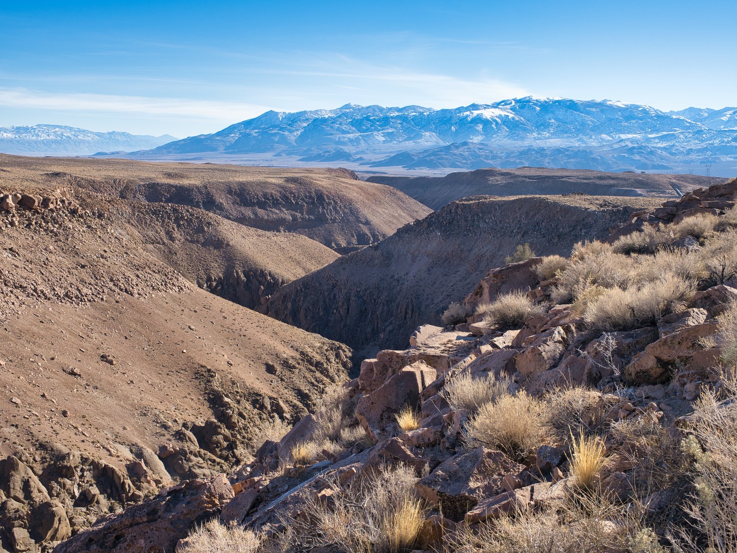 The Owens River Gorge cuts deep through the desert landscape.