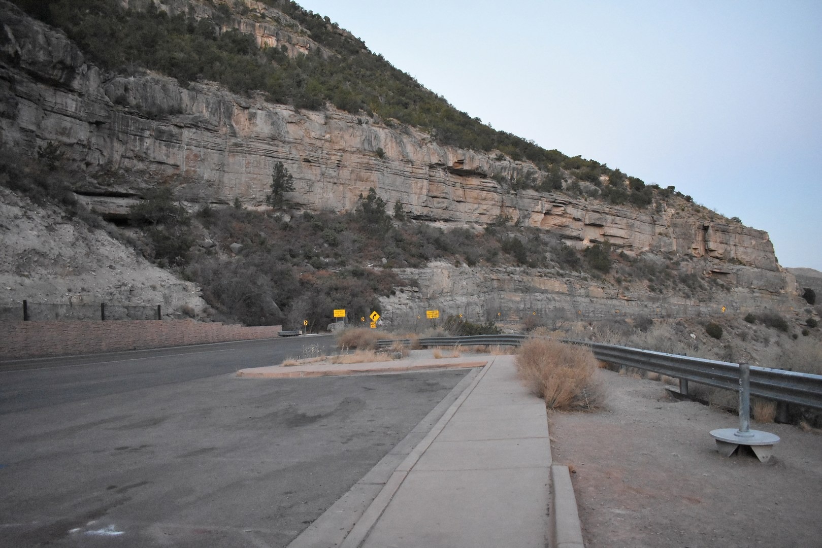 Parking area at Tunnel Vista Observation Site.