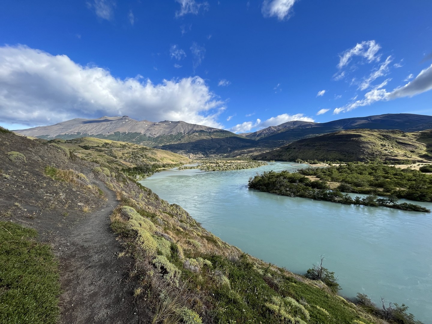 Day 2, Trail along Rio Paine.