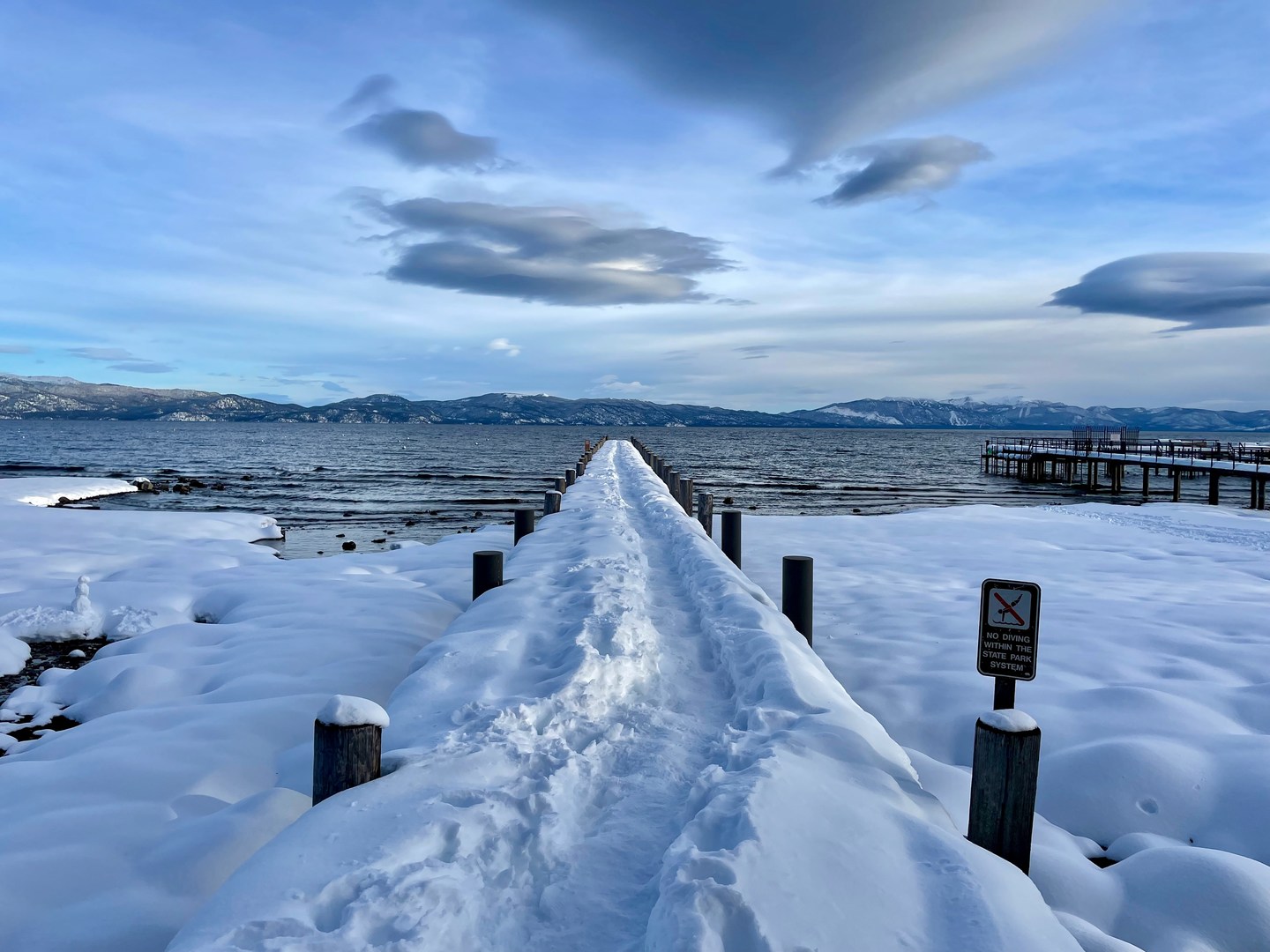 One of the docks you can hike out on.