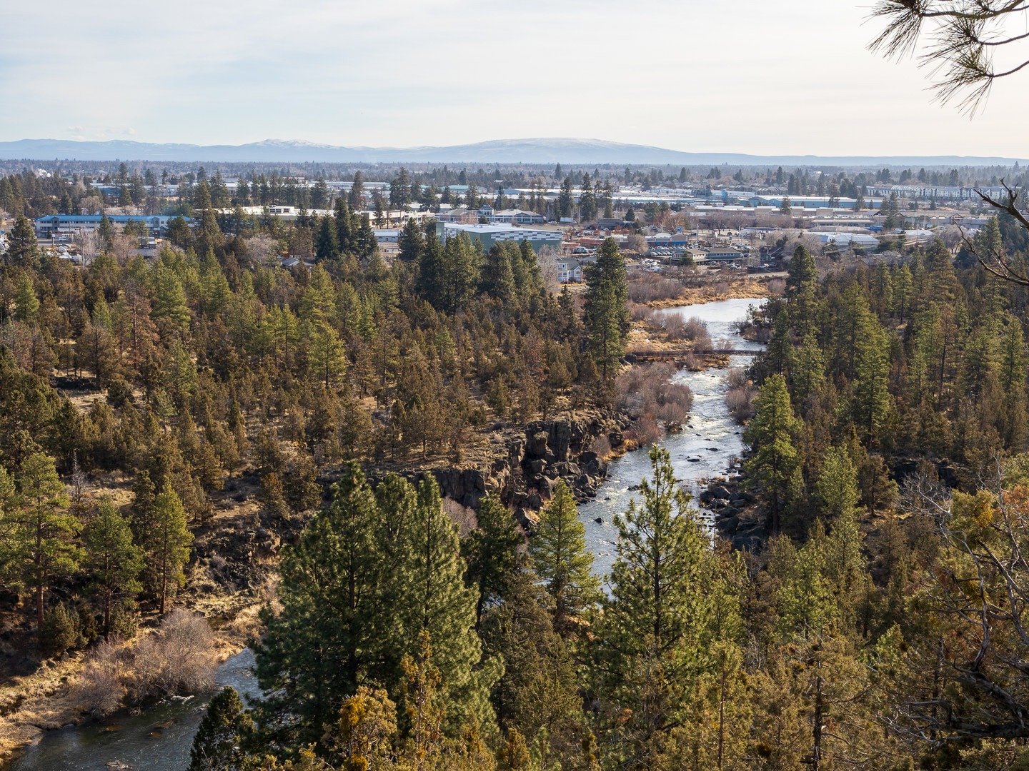 Views of Bend and the Deschutes River.