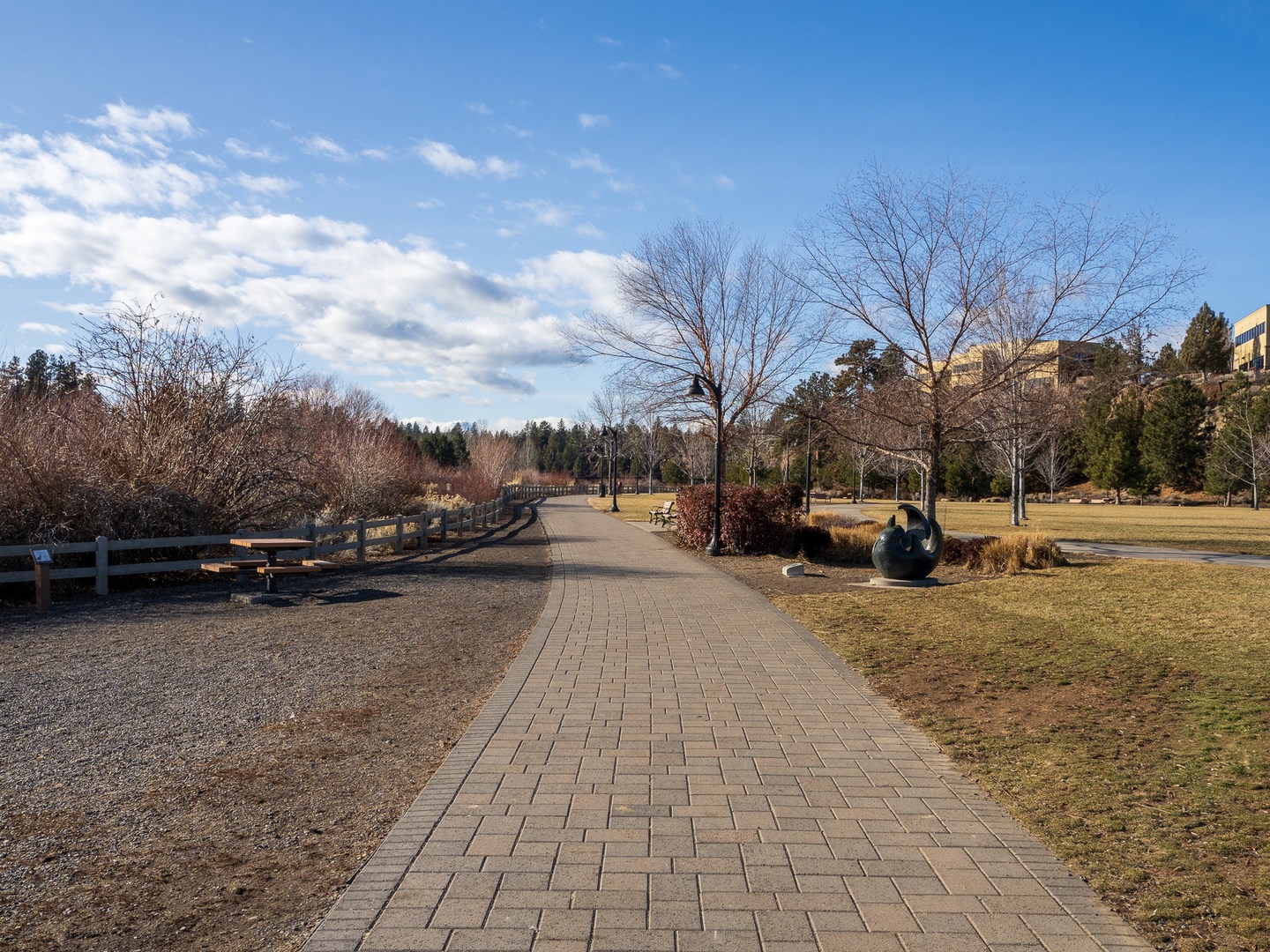 Main pathway at Riverbend Park.