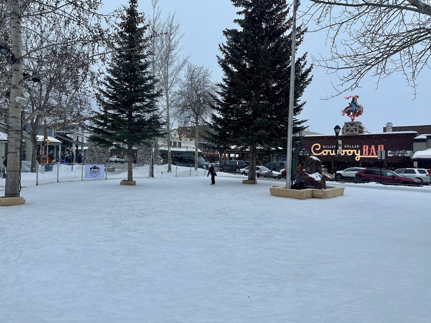 Ice skating rink and Jackson Town Square.