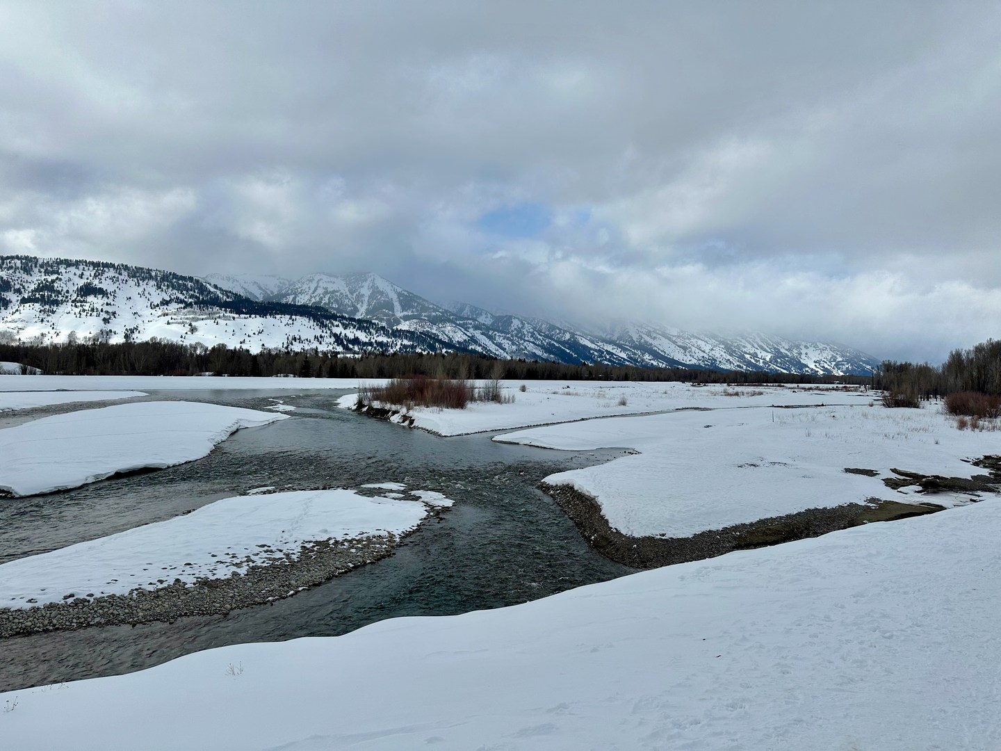 Snake River and Teton Mountains.