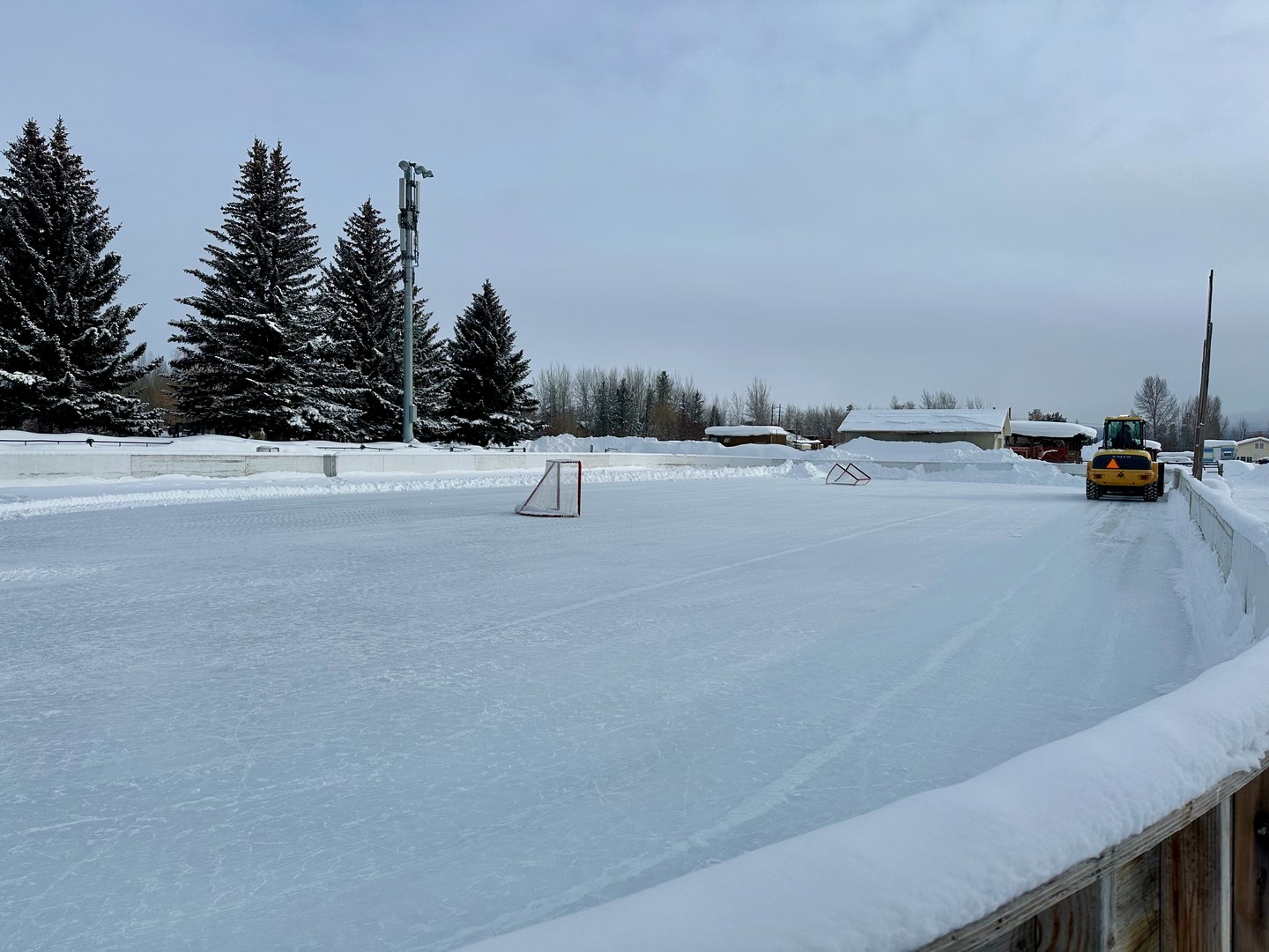 The ice rink at Owen Bircher Park.