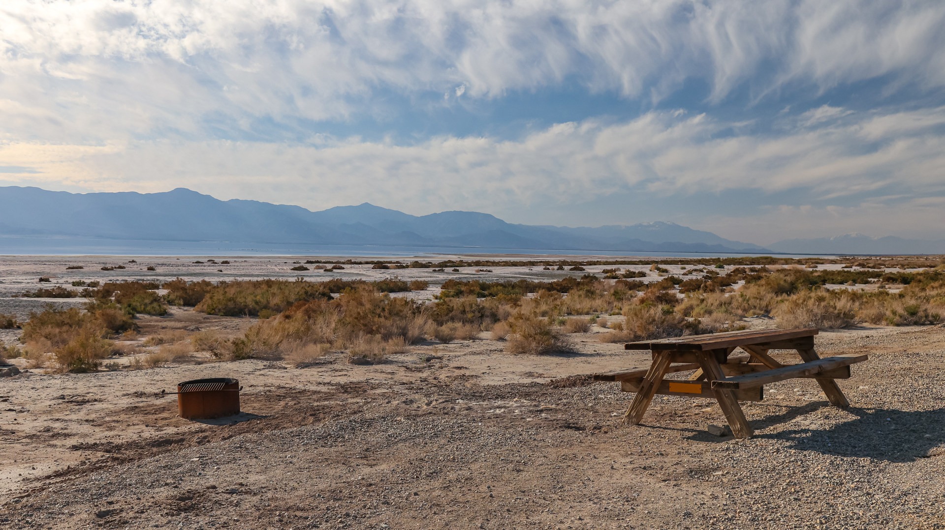 Overall, the campground has a primitive feel, with just a few tables and pit grills, bathroom and water.