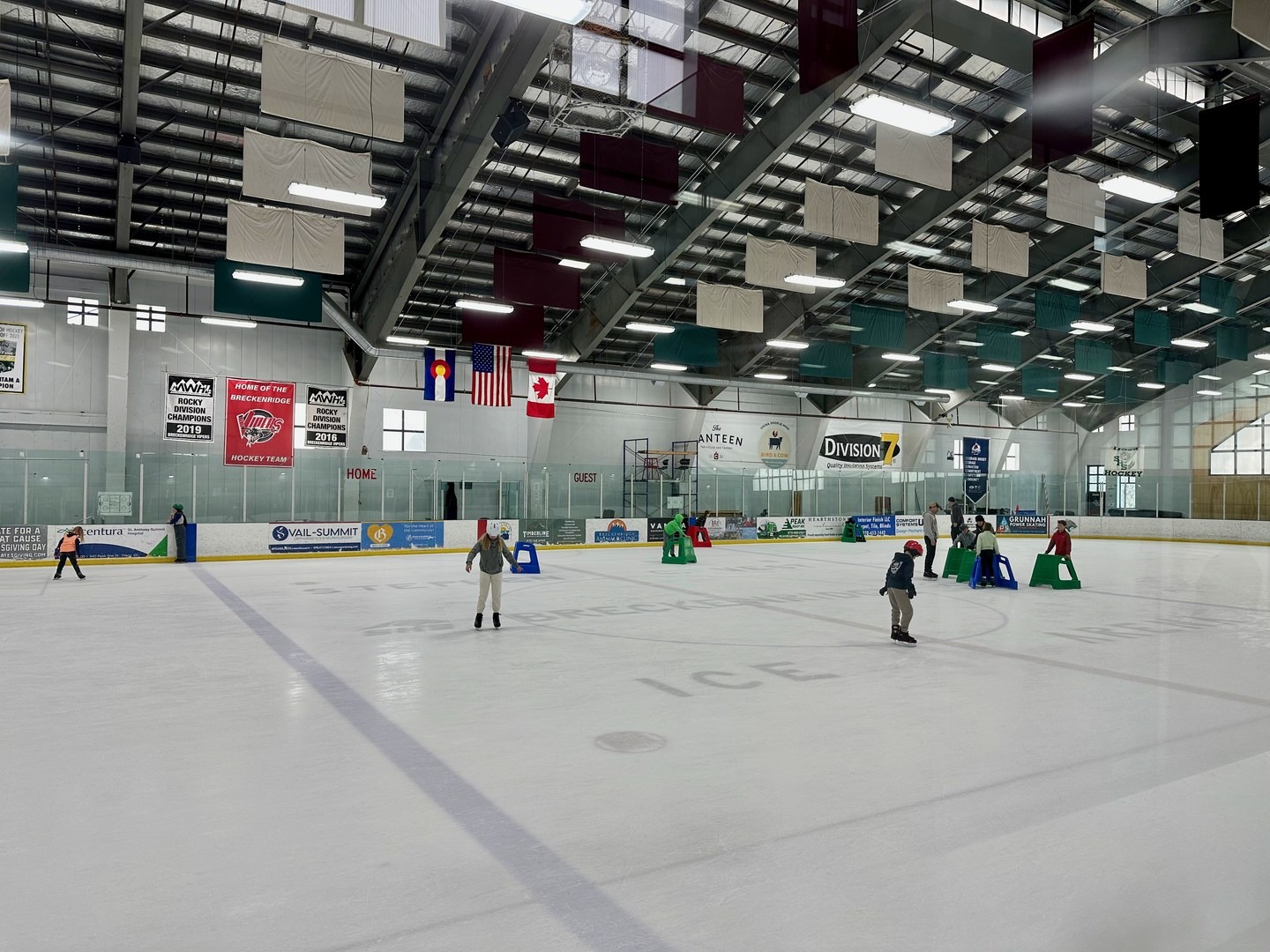 Skaters enjoying the rink.