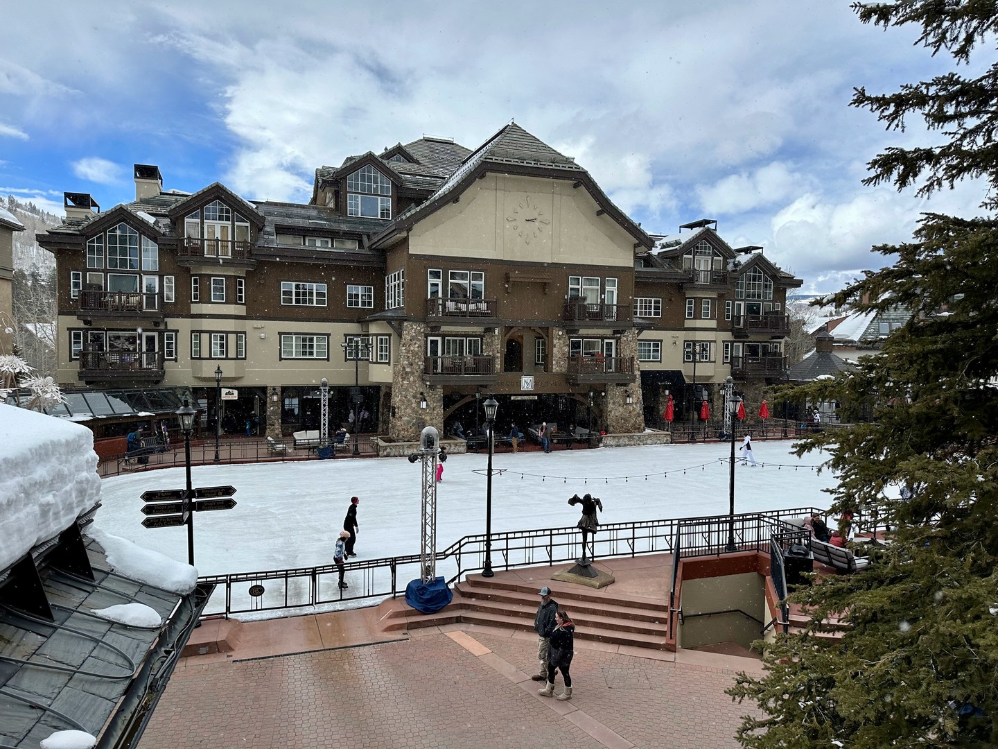 The Beaver Creek Ice Rink is in a lovey location within the village.