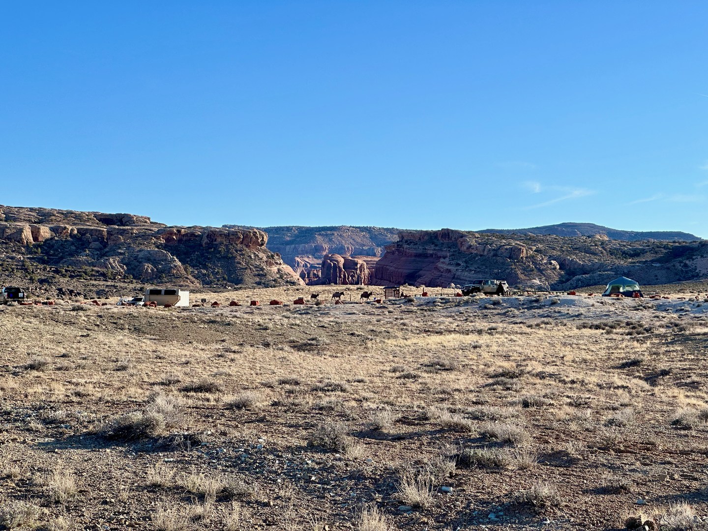 The campground as viewed from a distance.