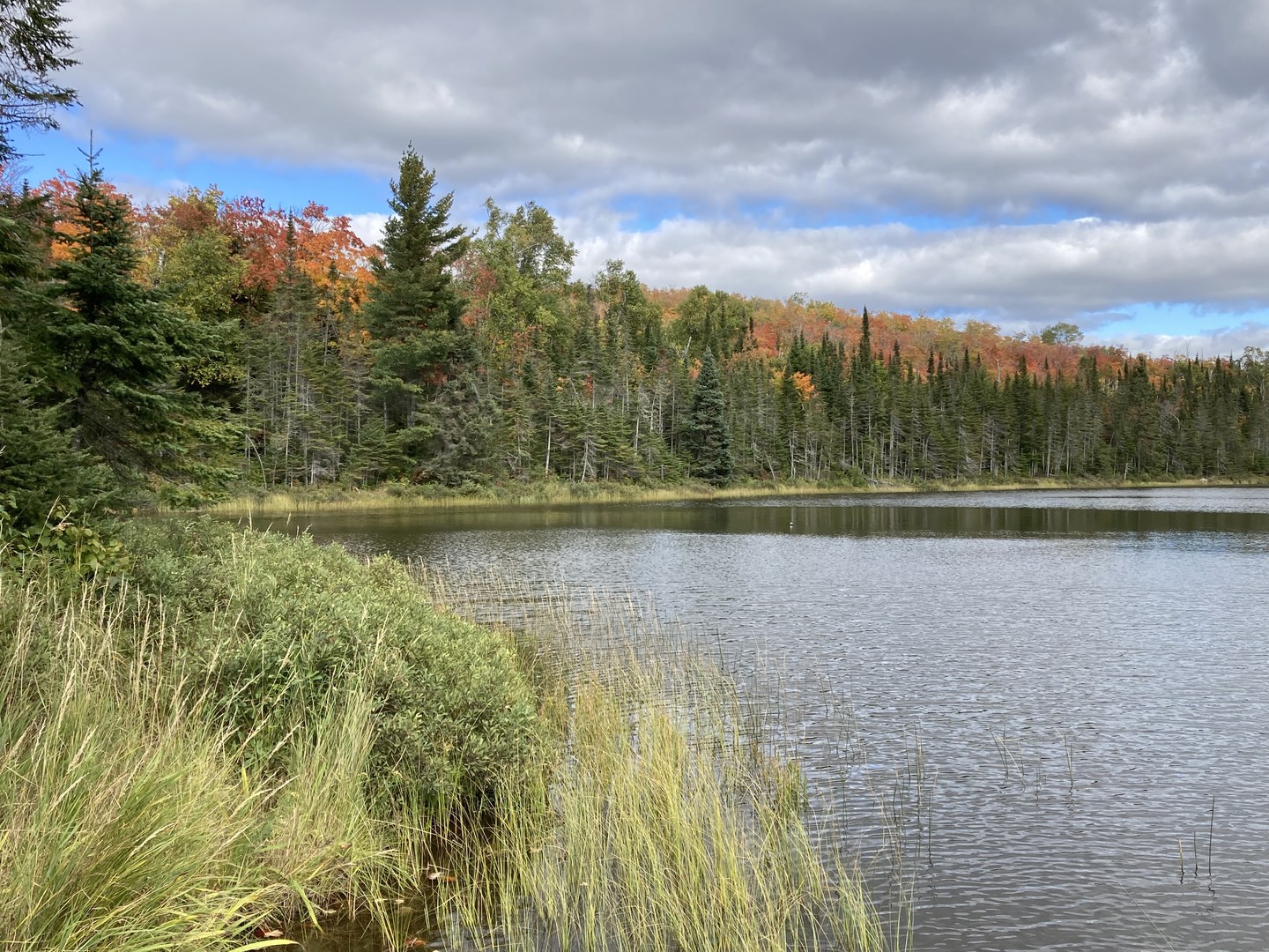 Lake view from East Lake Agnes Campsite.