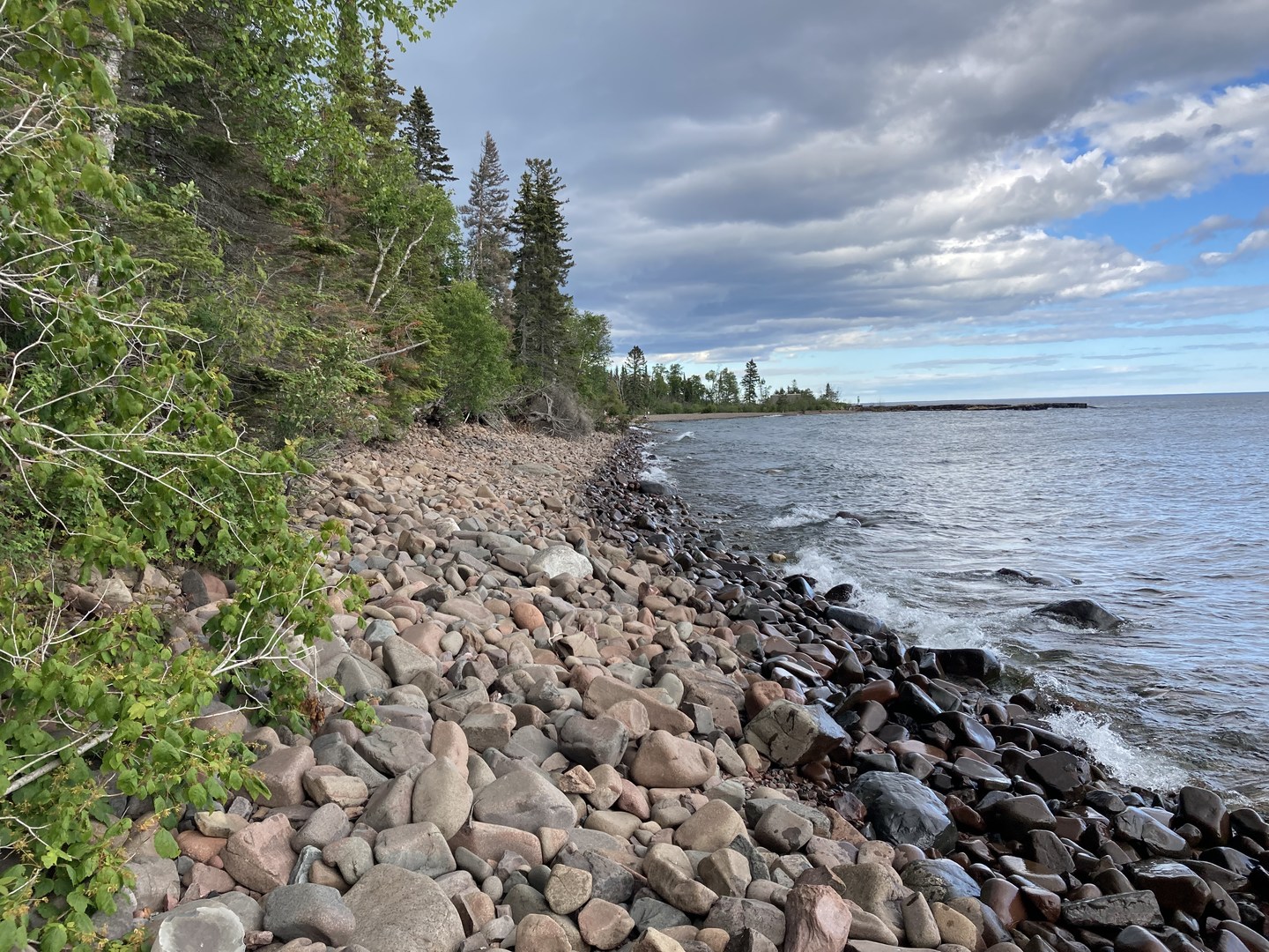 Lake Superior view from near the Lake Loop Trail at Sweetheart's Bluff Nature Area.