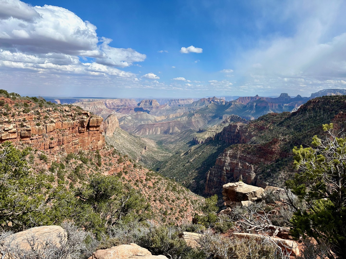 First views of the Grand Canyon.