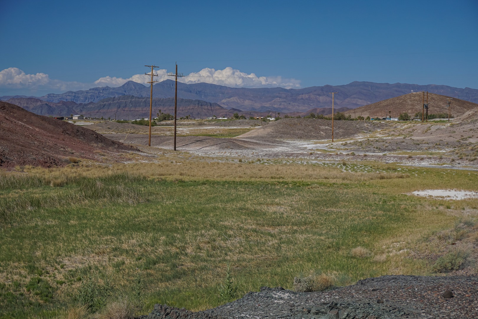 Looking north toward the hot springs area of Tecopa.