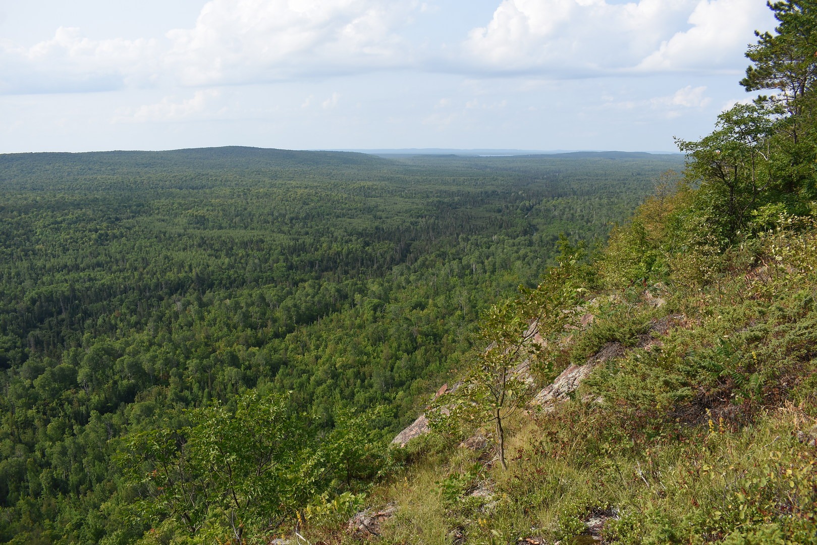 View to the southwest from the Hacking Site Overlook.