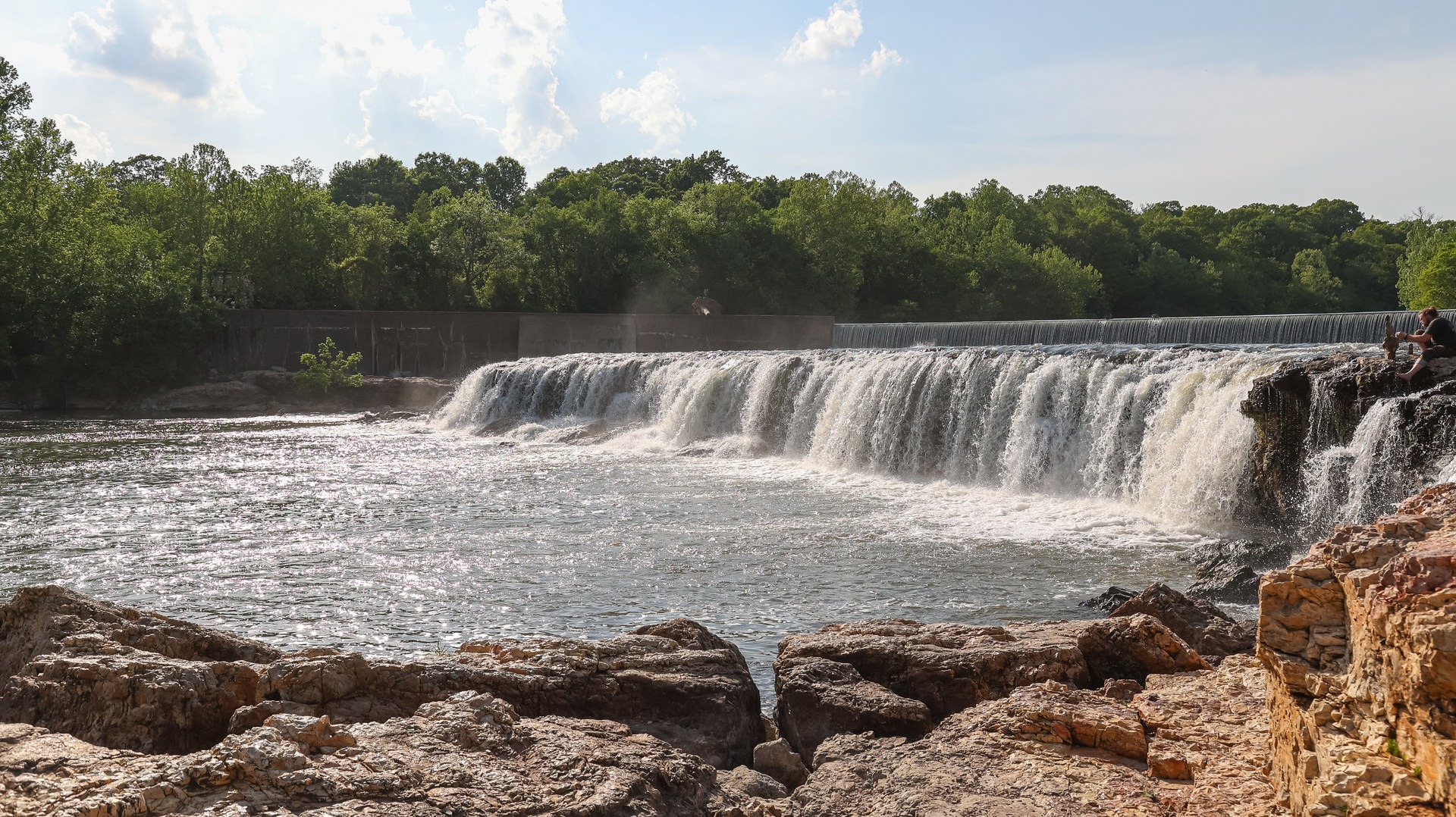 Grand Falls - the largest continually flowing waterfall in Missouri.