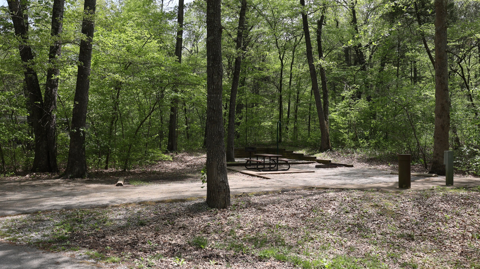 A typical camp site at Withrow Springs State Park Campground.