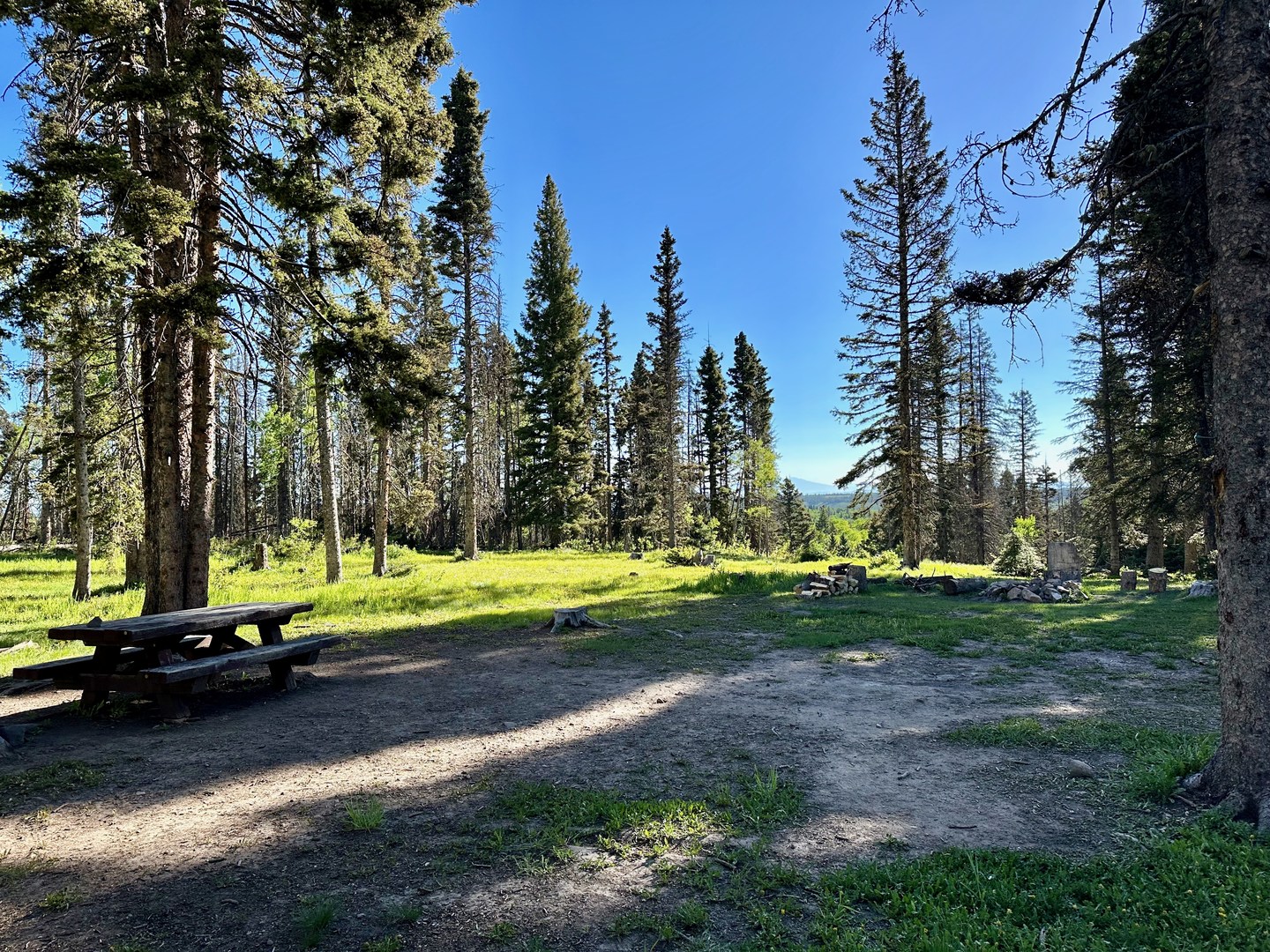 A spacious campsite at the Upper Campground.