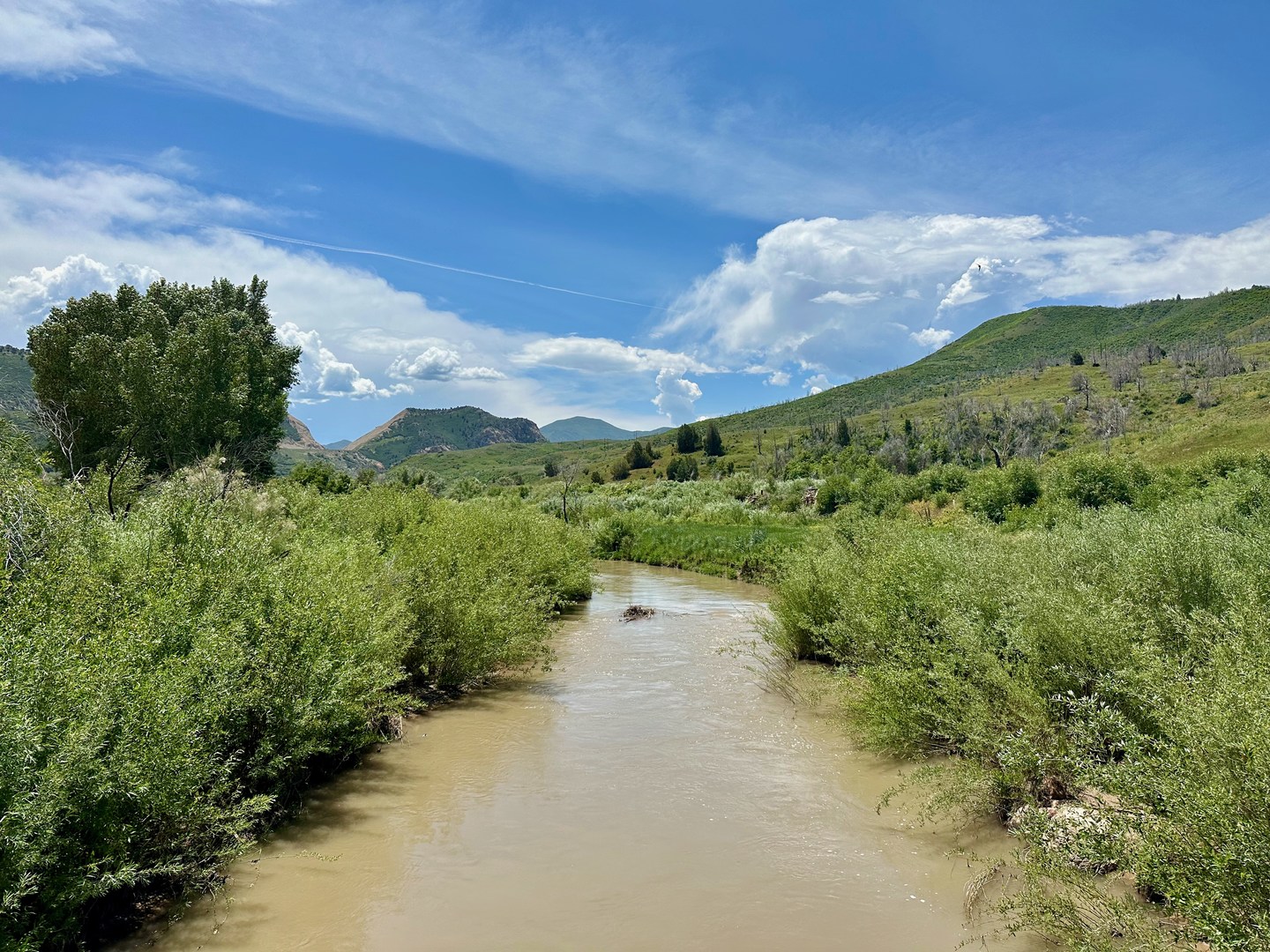 The Spanish Fork River.
