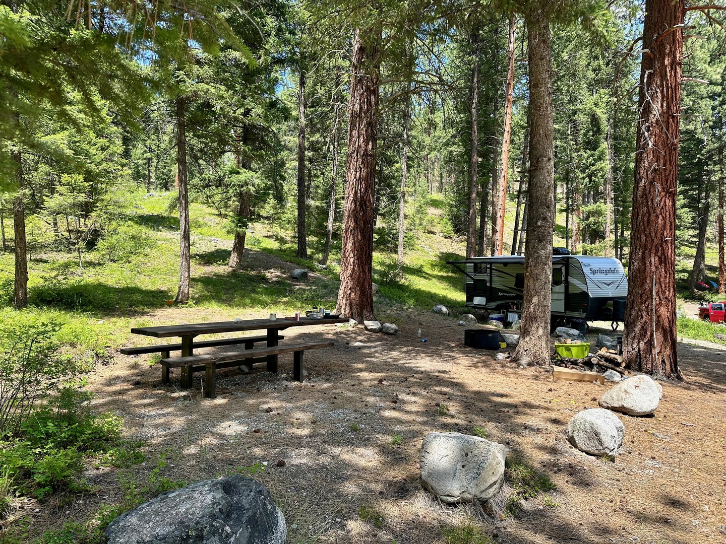 A typical campsite.