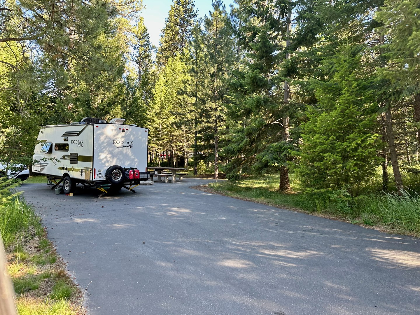 A typical campsite at Charles Waters.