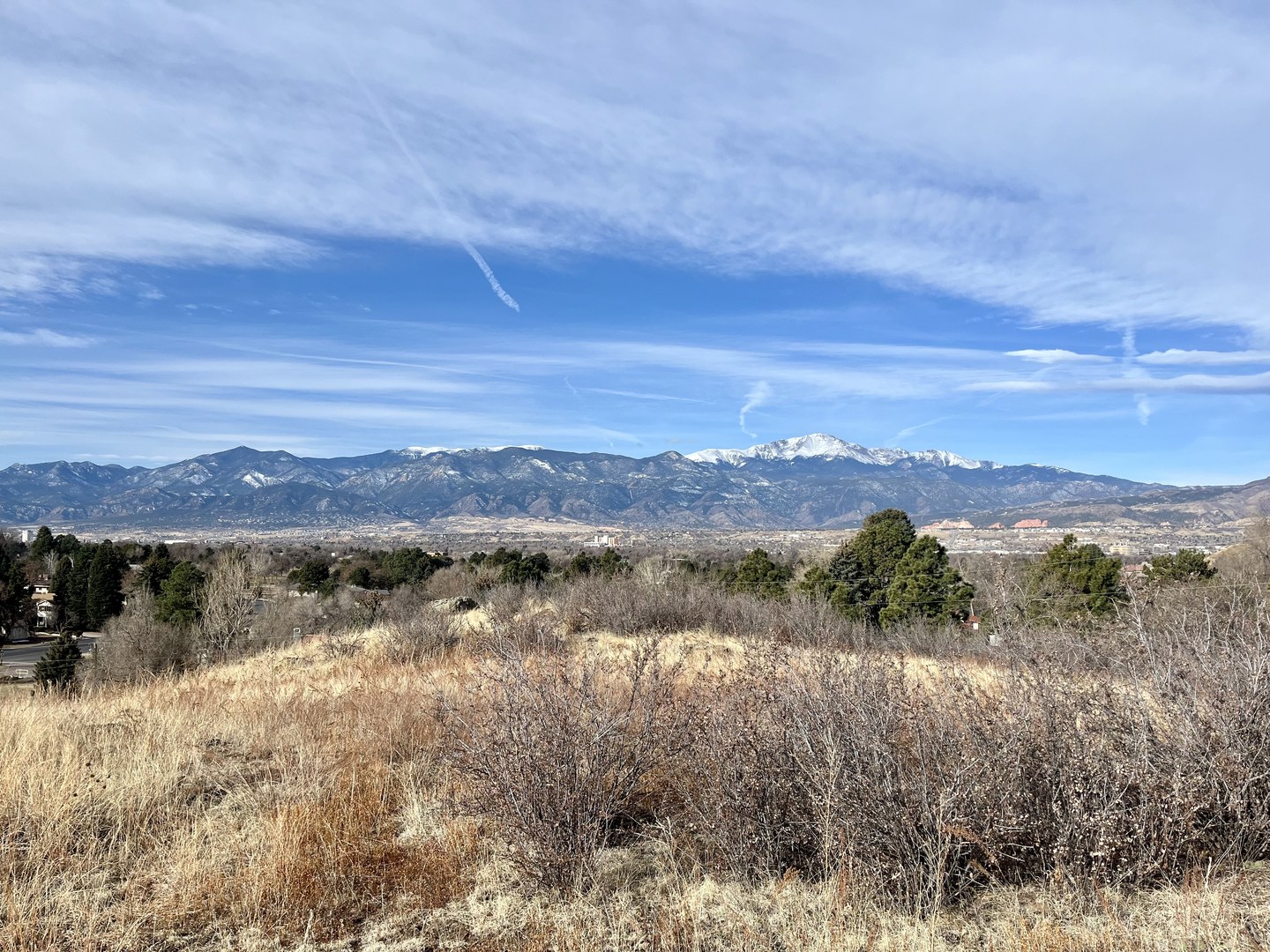 Pikes Peak in the distance.