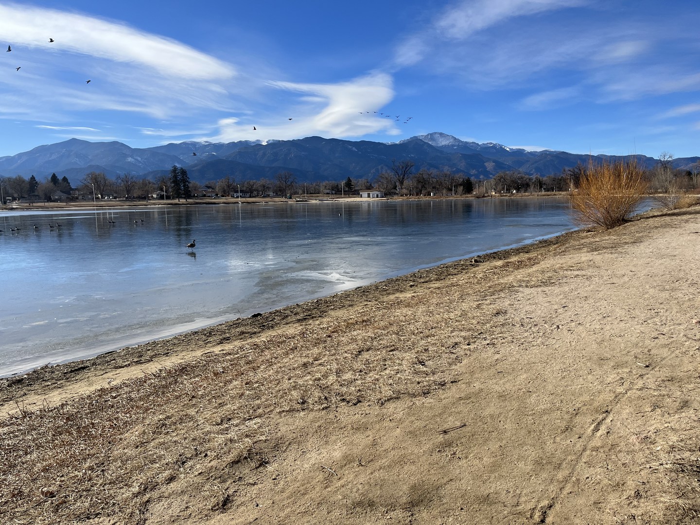 Pikes peak in the distance.