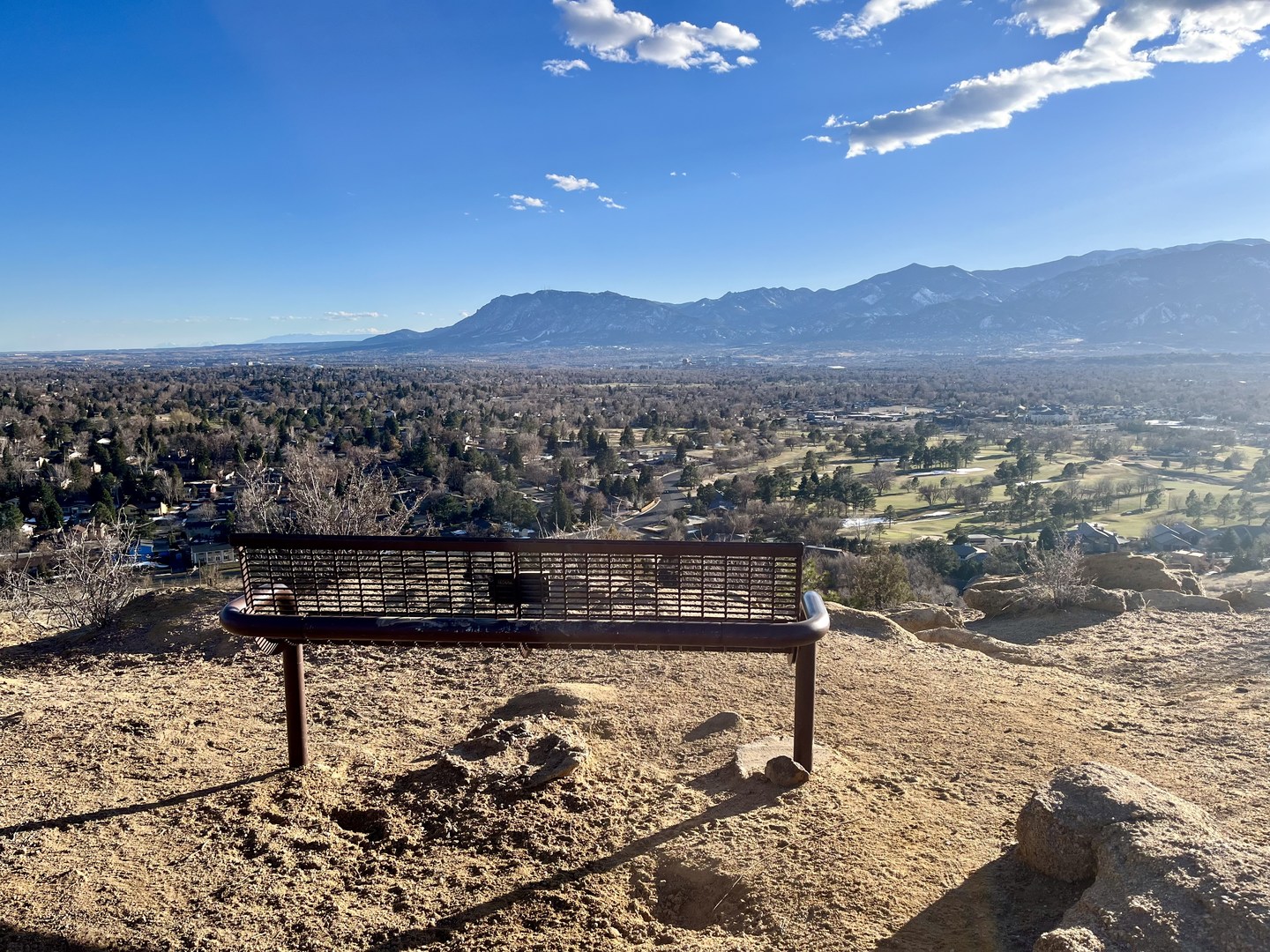 Bench along the trail.